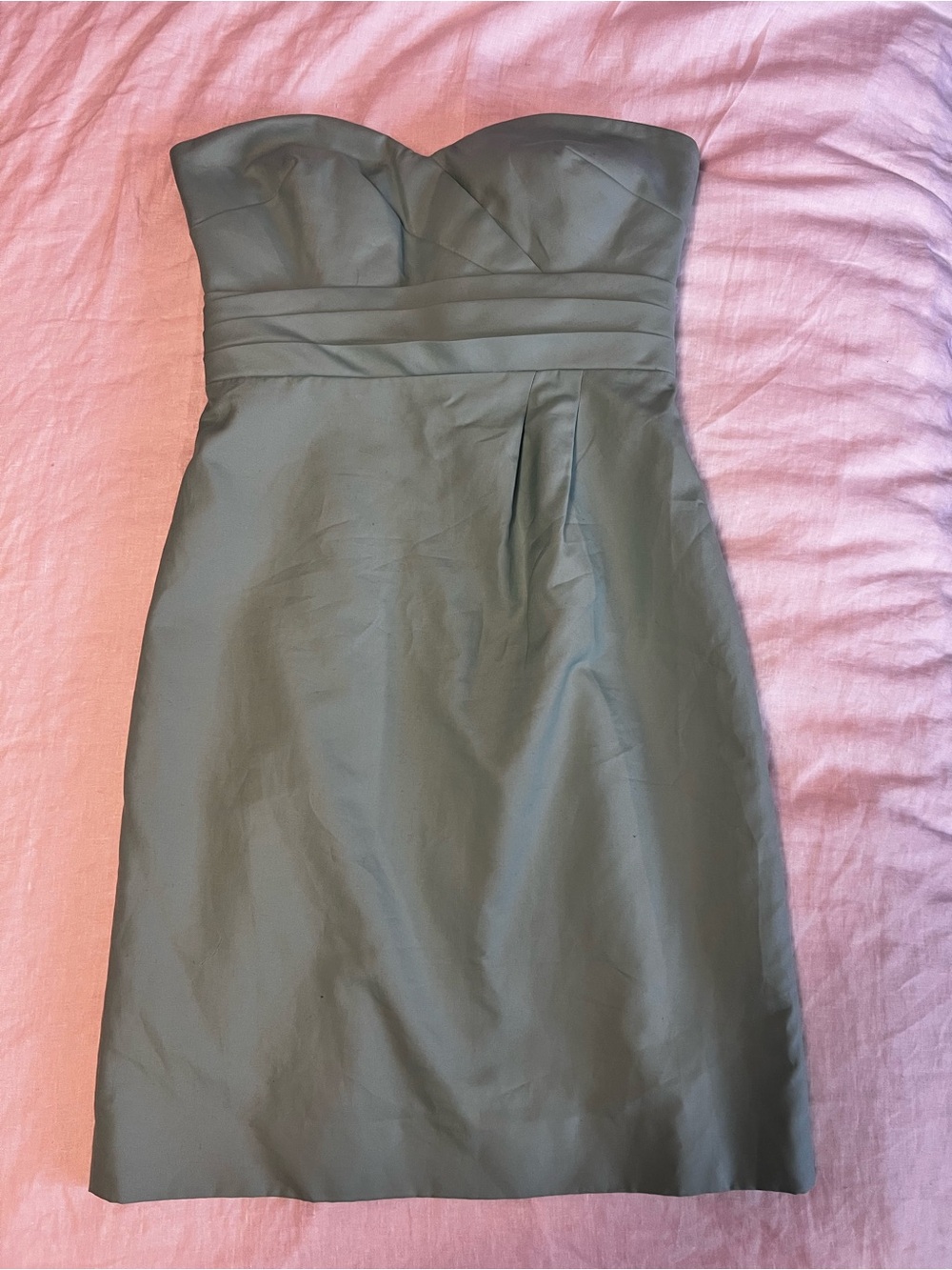 J. Crew Strapless Olive Sheath Dress